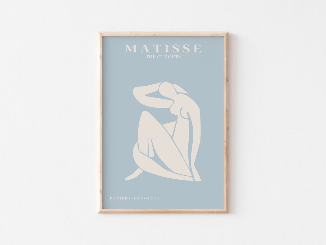 Henri Matisse Blue Seated Figure Cut Out Papiers Decoupes Poster - Image 3