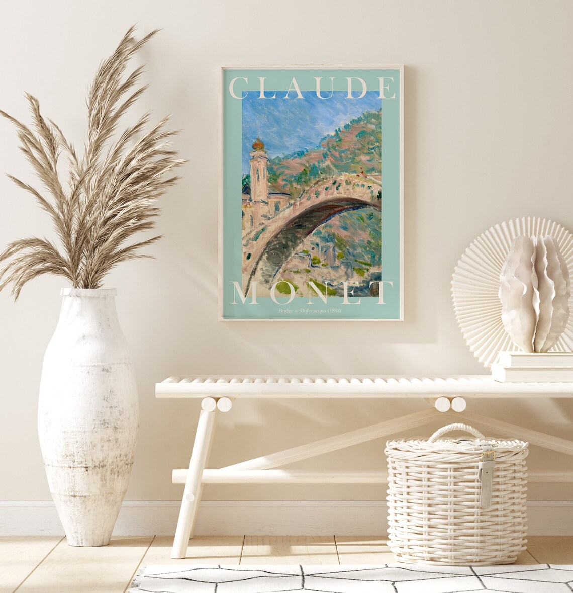 Claude Monet Bridge At Dolceacqua 1884 Italian Village Arch Poster - Image 2