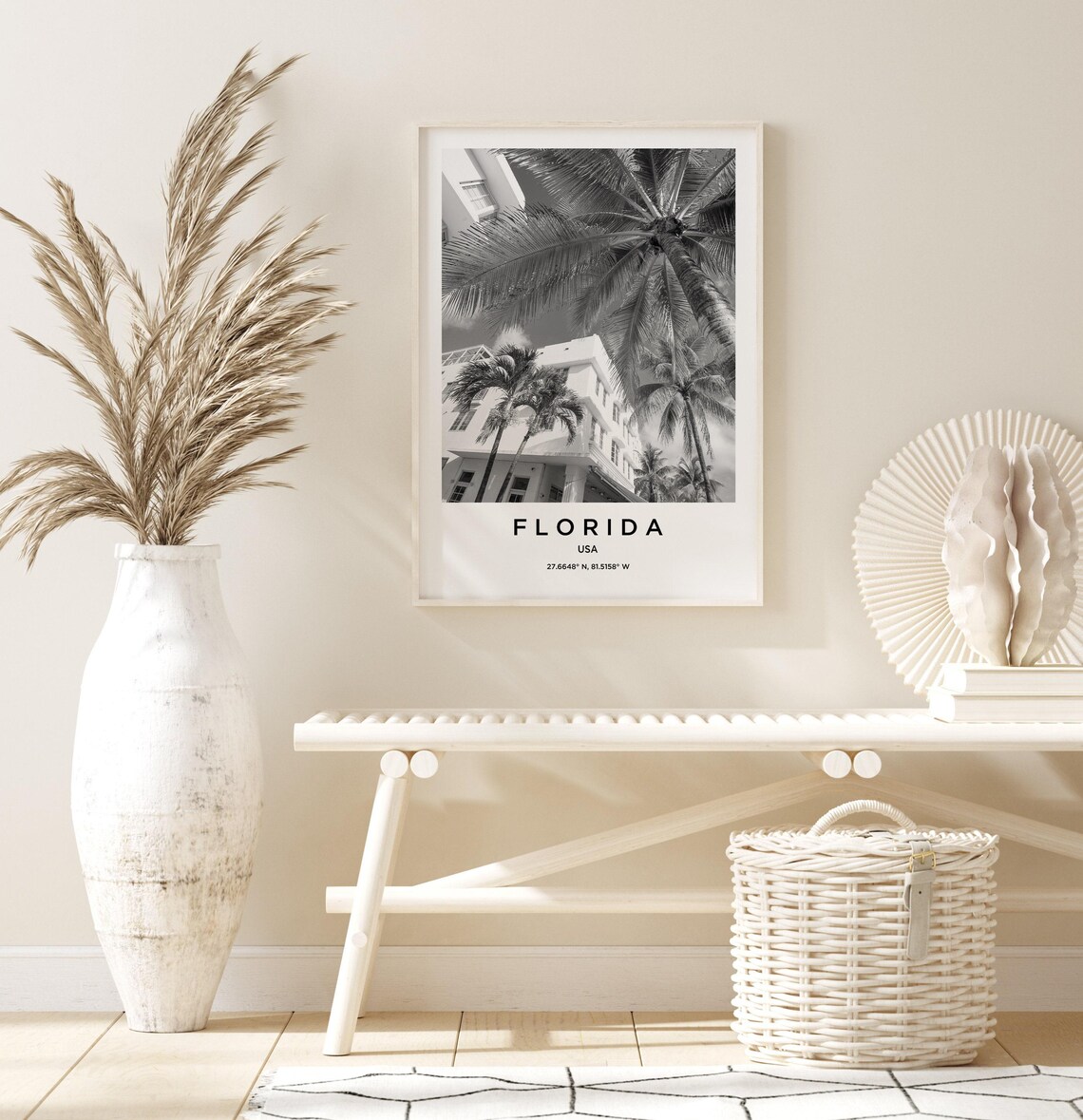 Florida Travel Poster, Florida Map Art Print - Image 3