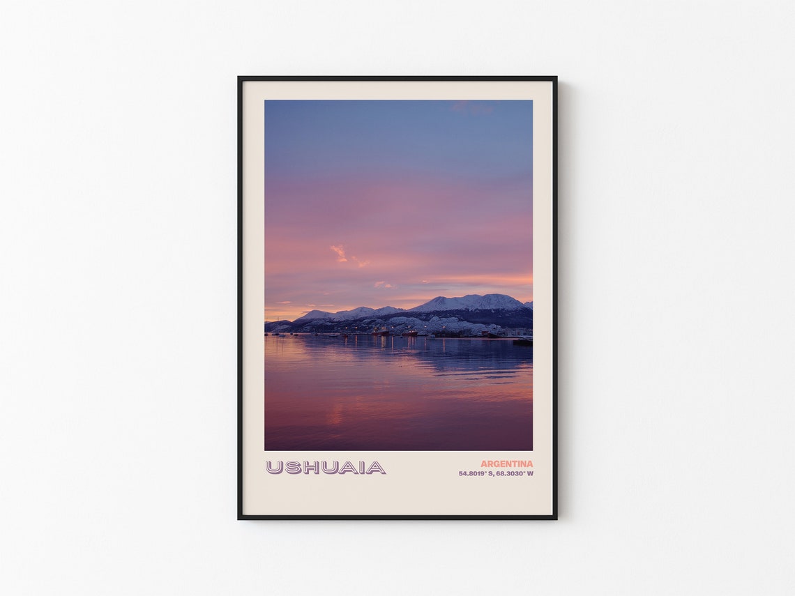 Ushuaia Travel Poster Ushuaia Print Ushuaia Photo Print Ushuaia Wall Decor Ushuaia Travel Art Argentina Picture Ushuaia 4 - Image 3