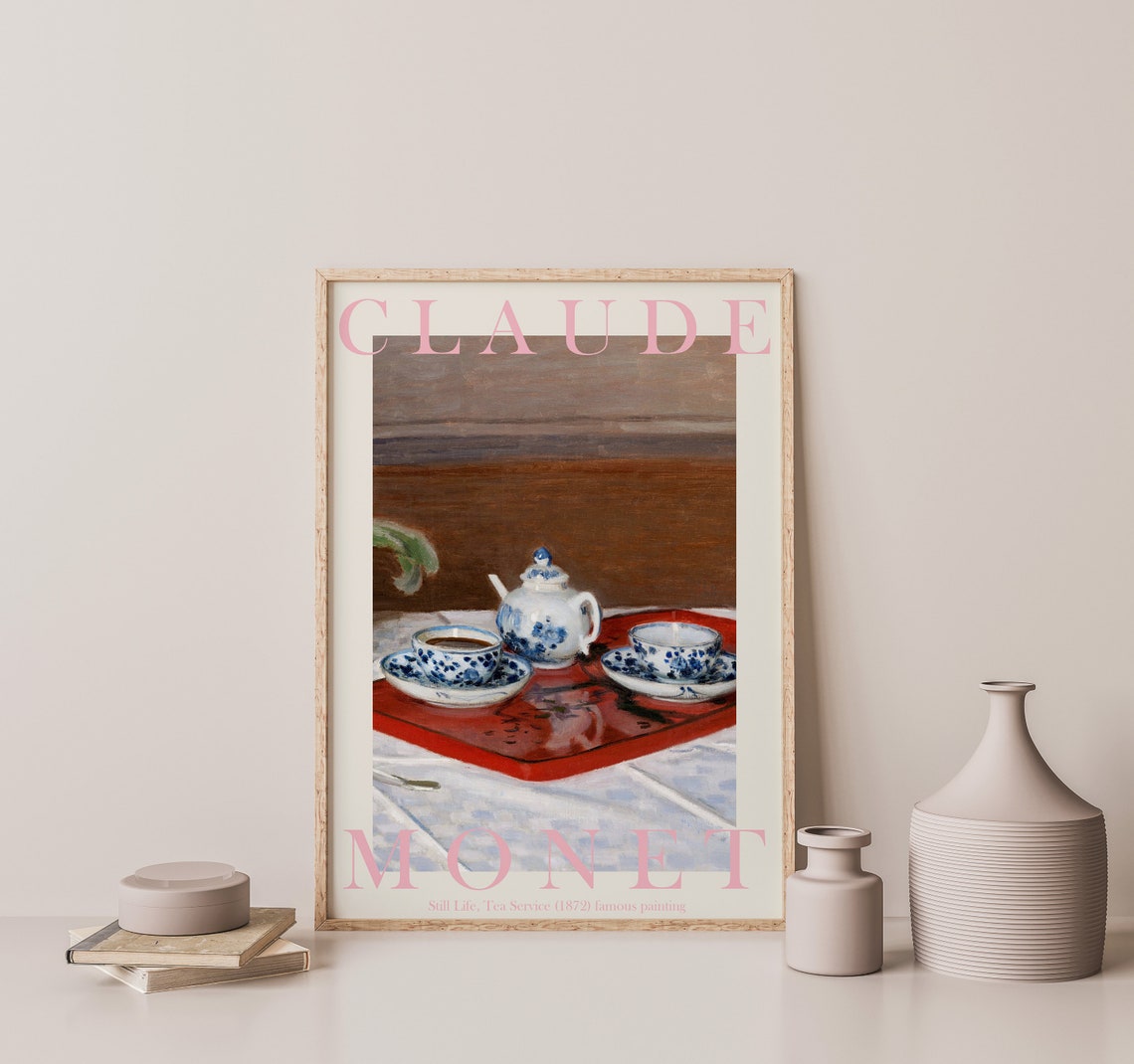 Claude Monet Still Life Tea Service 1872 Porcelain Teapot Poster - Image 3
