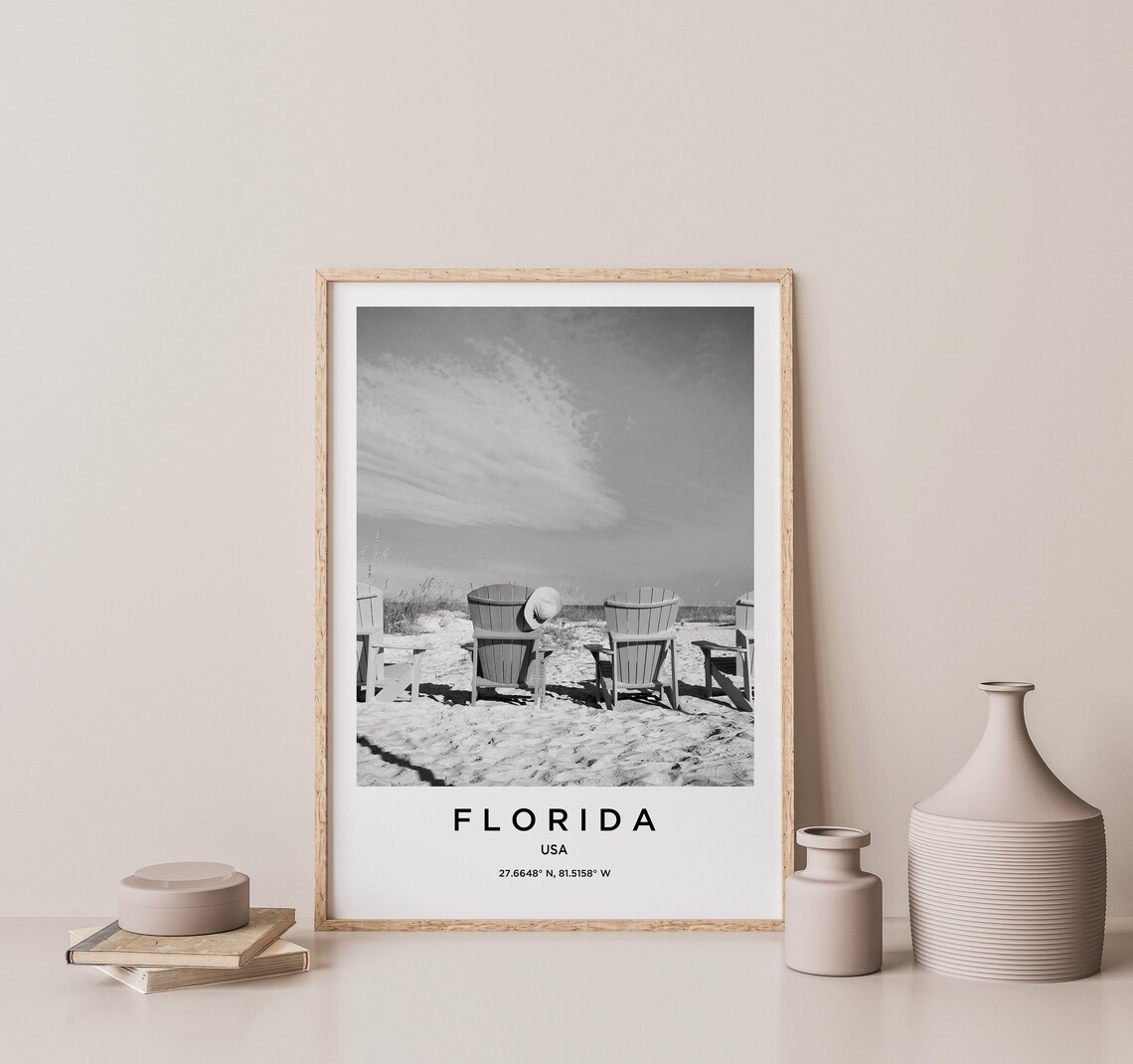 Florida Travel Poster, State Map Art Print - Image 2