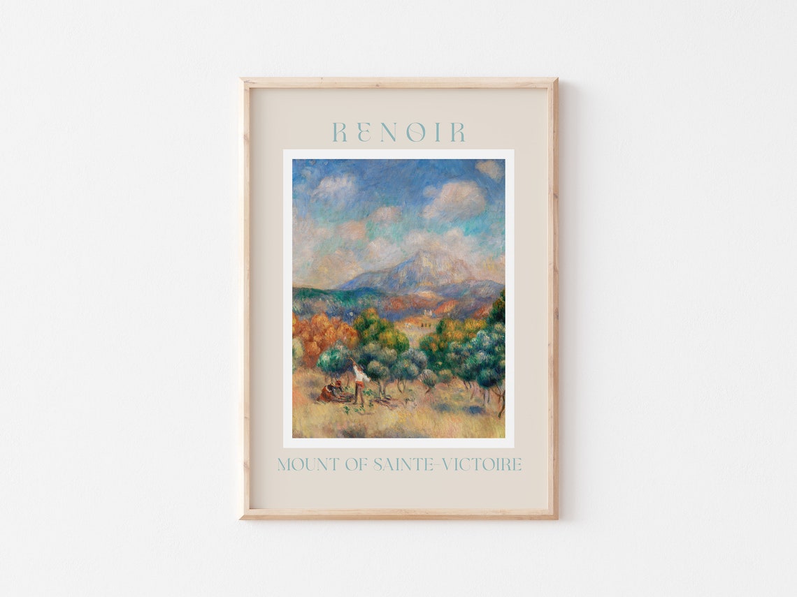 Renoir Poster August Renoir Print Renoir Wall Art Renoir Picture Renoir Monet Print Vintage Renoir Art Renoir Mount Of Sainte Victoire - Image 3
