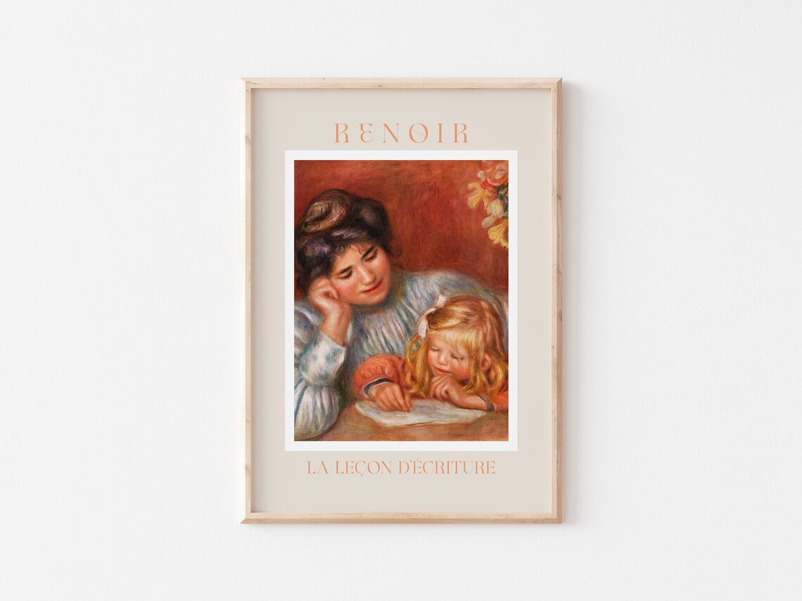 Renoir The Writing Lesson Mother And Child Reading Impressionist Poster - Image 3