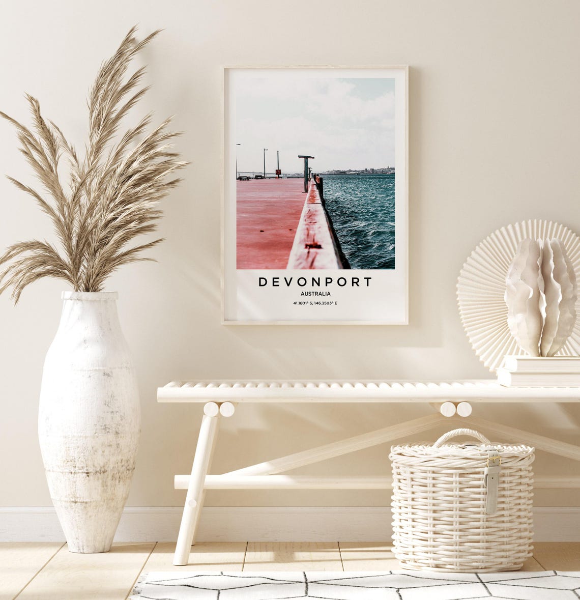 Devonport Australia Ocean Pier Minimal Coastal Travel Poster - Image 3