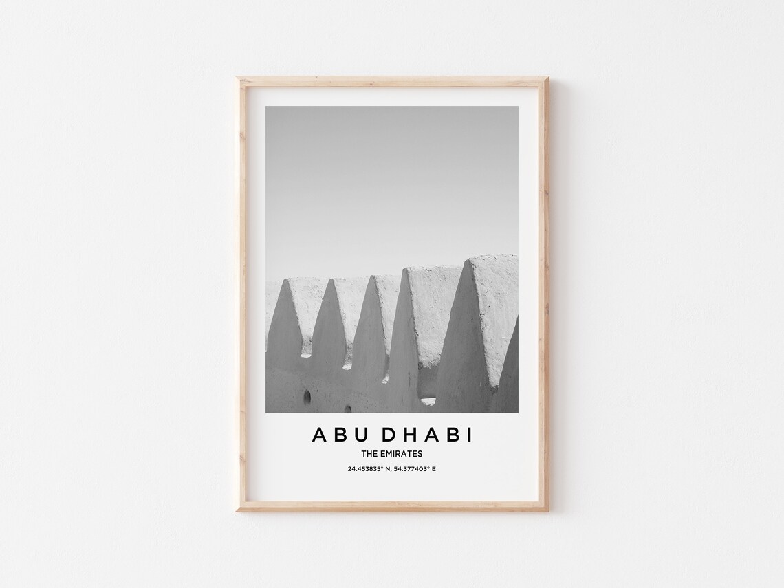 Abu Dhabi The Emirates White Fort Wall Crenellated Detail Photo Poster - Image 3