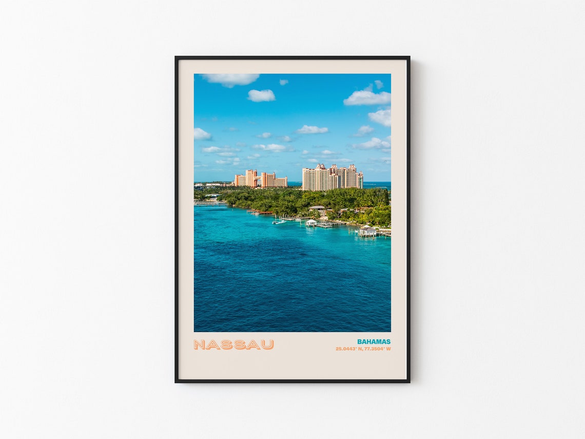Nassau Travel Poster Nassau Print Nassau Photo Print Nassau Wall Decor Nassau Travel Art Nassau Bahamas Picture Nassau 2 - Image 3