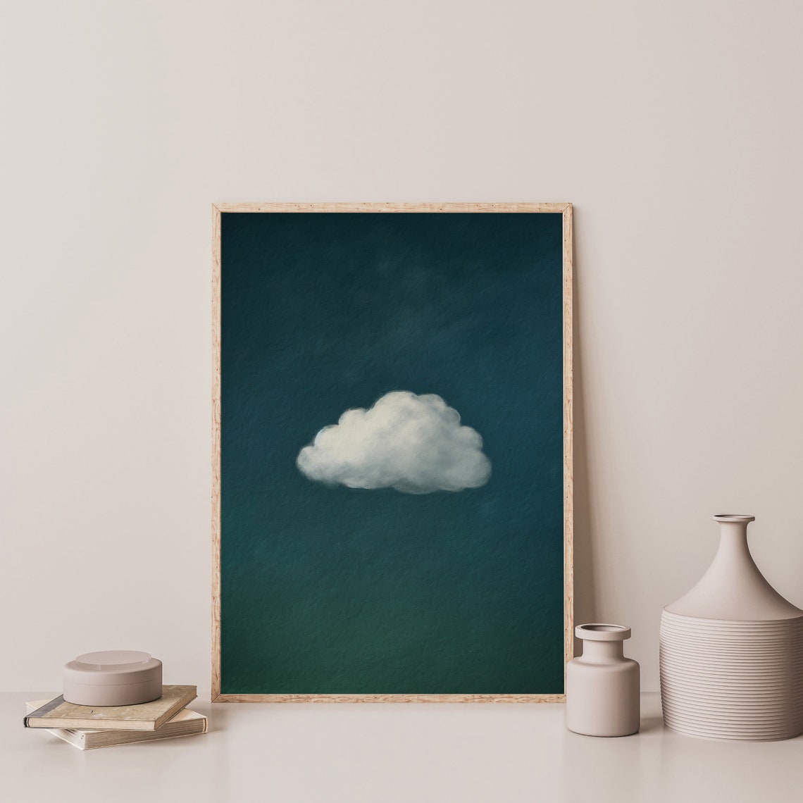 Cloud Wall Art Minimalist Cloud Painting Maximalist Wall Decor Modern Wall Print P 983 - Image 3