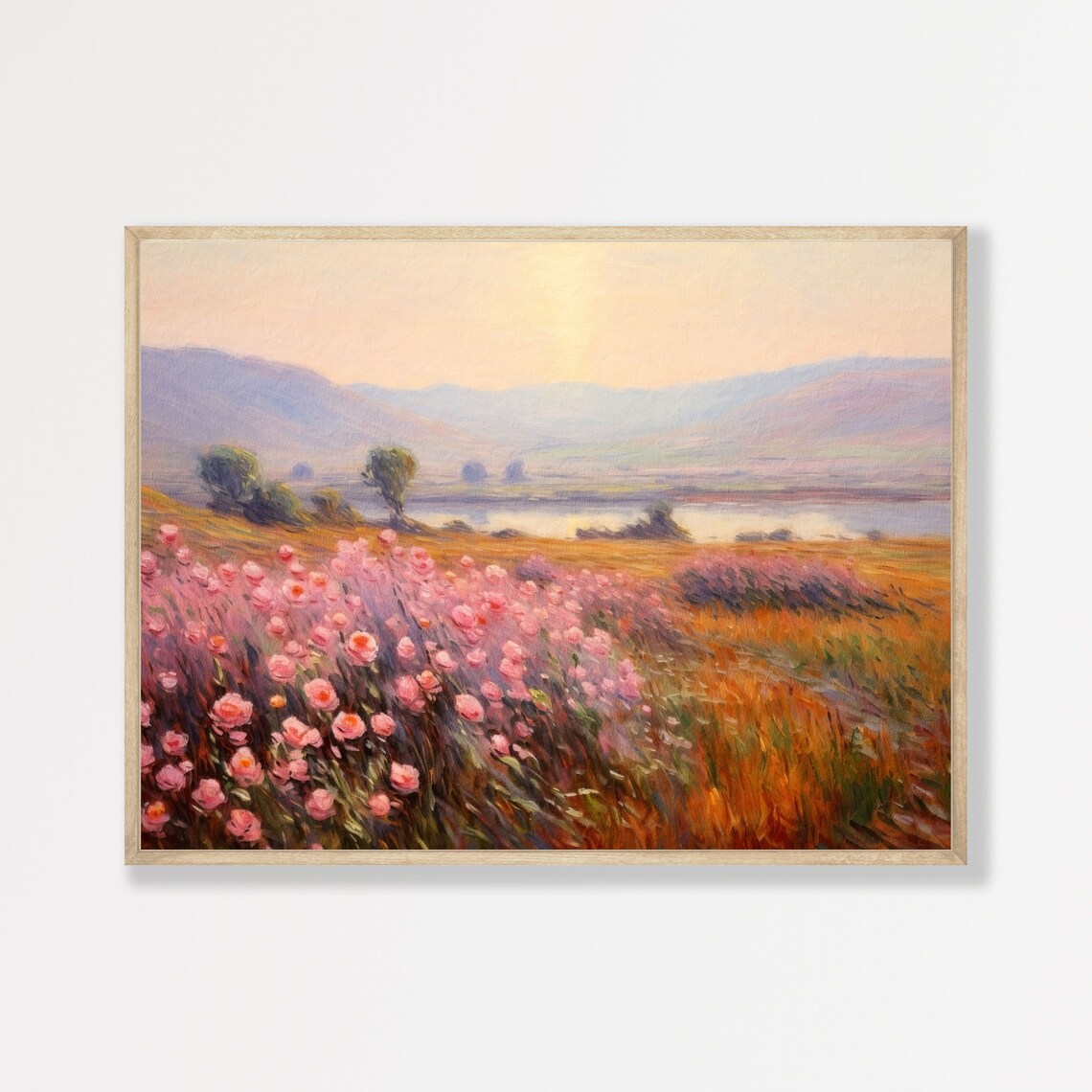 Country Wildflowers Retro Countryside Art Print