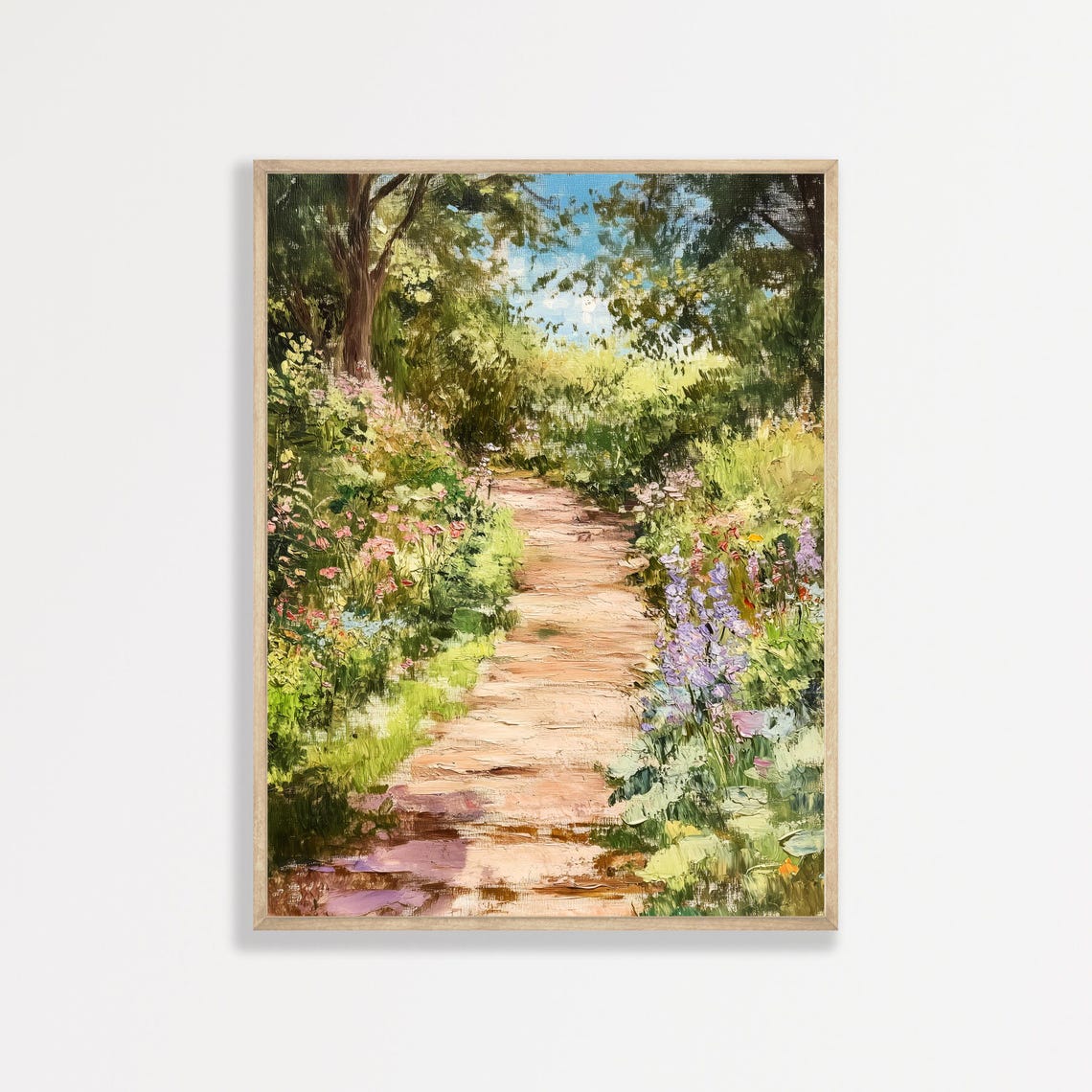 Country Landscape Painting Minimal Vintage Farmhouse Wall Art Retro Countryside Cottage Home Decor 1051