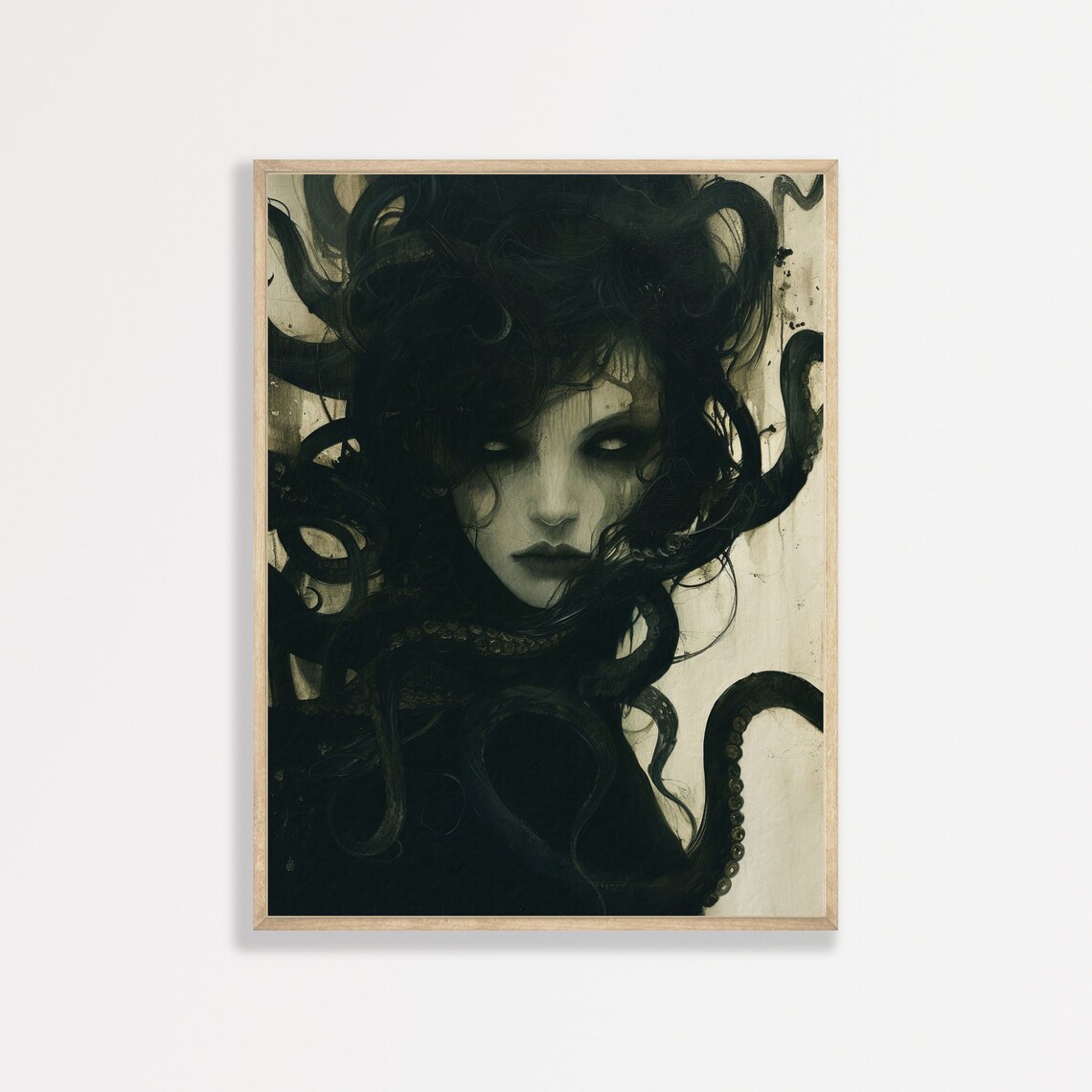 Medusa Painting, Vintage Dark Academia Poster Print