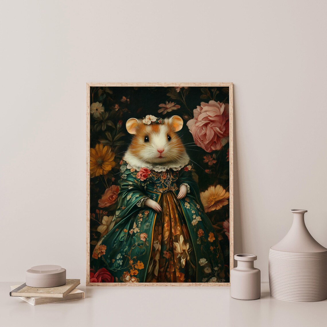 Royal Hamster Vintage Victorian Portrait Art Print - Image 3