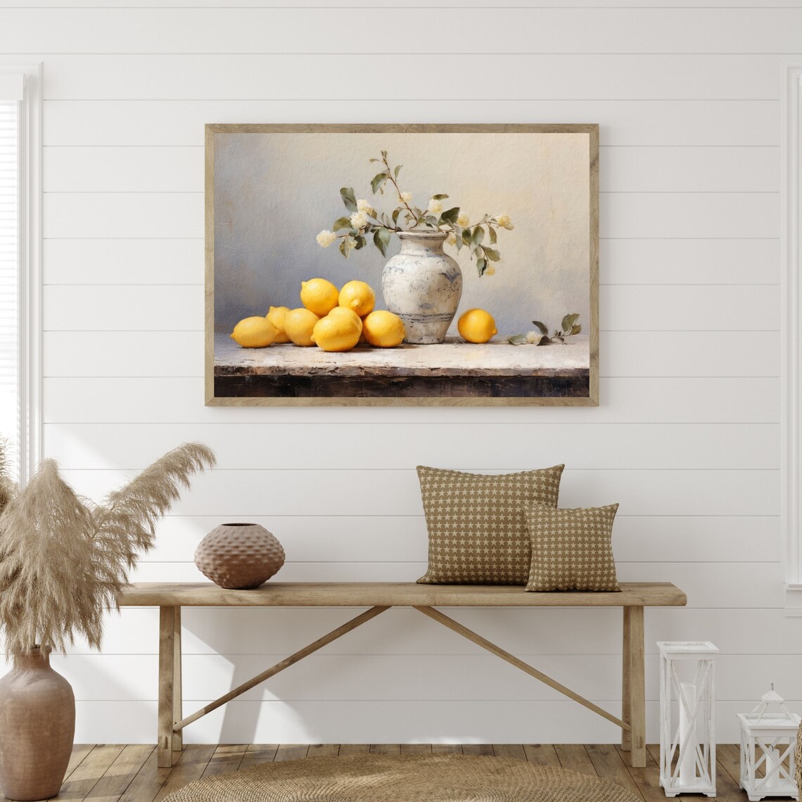 Lemons Retro Still Life Art Print, French Kitchen - Image 3