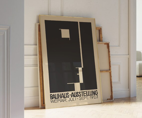Bauhaus Poster Herbert Bayer Bauhaus Poster Brown Poster Weimar 1923 Exhibition Print Austrian Art Bauhuas Poster Unique Large