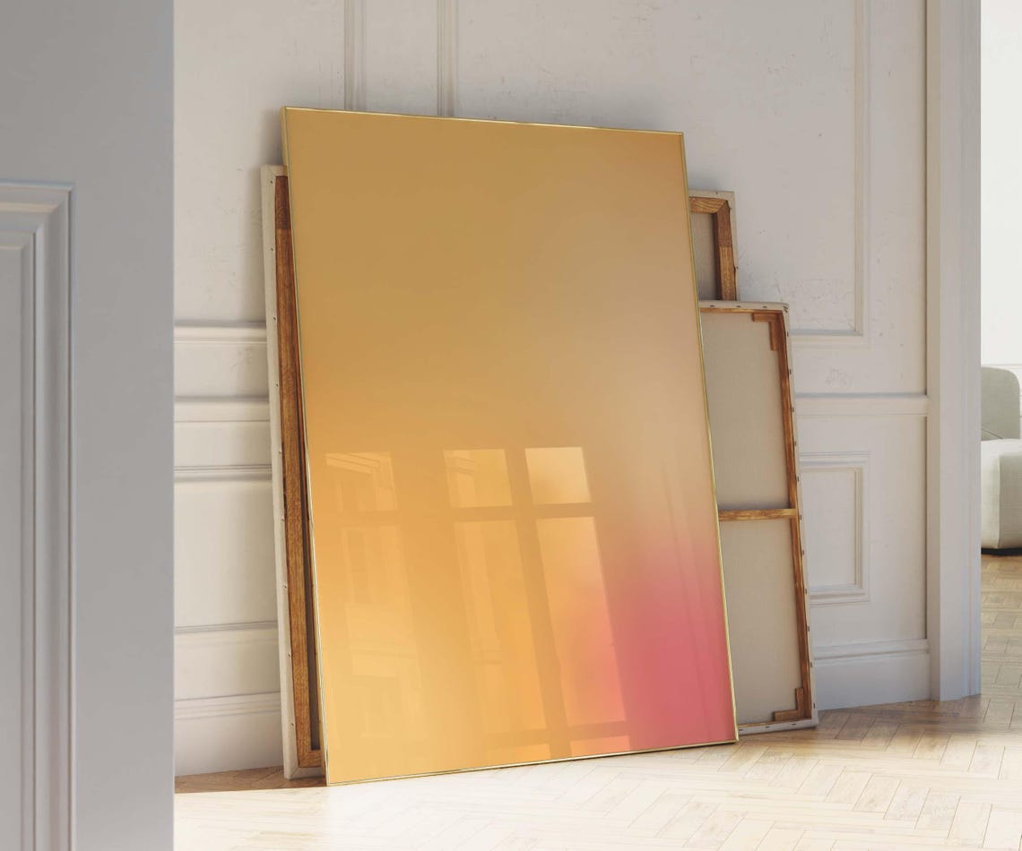 Aura Wall Art Soft Gradient Poster Orange Pink Wall Art Aura Prints Aura Soft Gradient Soft Girl Aesthetic Pastel Art