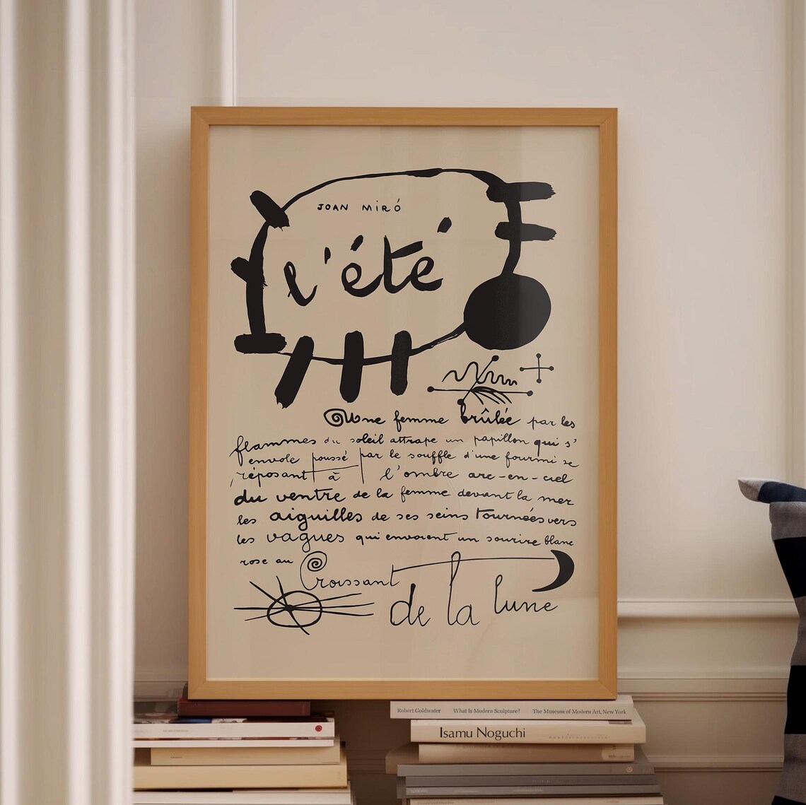 Joan Miro L Ete Summer Handwritten French Poem Surrealist Art Poster