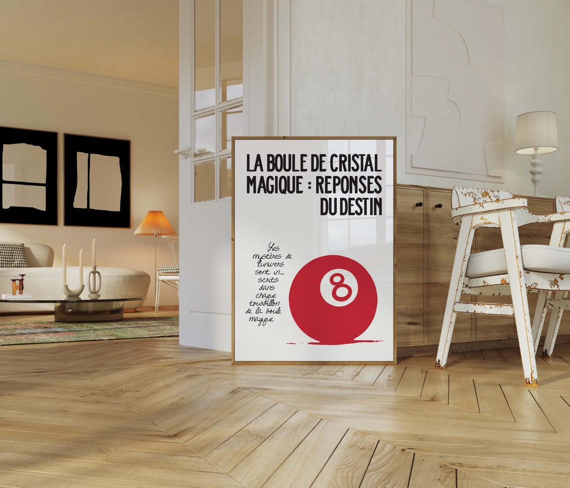 La Boule De Cristal Magique French Magic 8 Ball Exhibition Poster - Image 2