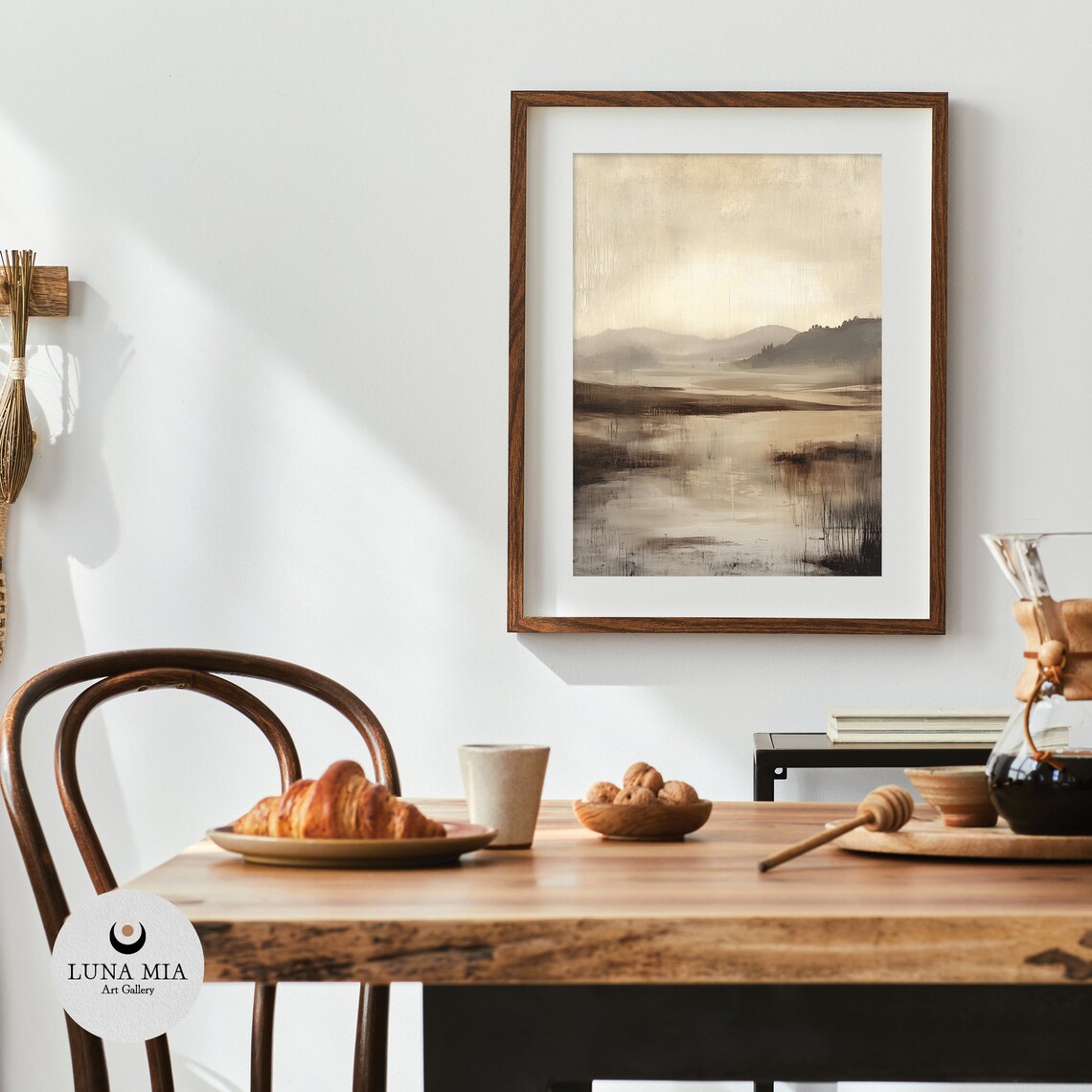Vintage Style Oil Paint Wall Art Prints Decor Wall Poster Tranquil Mountains River Art Nature Inspired - Image 4