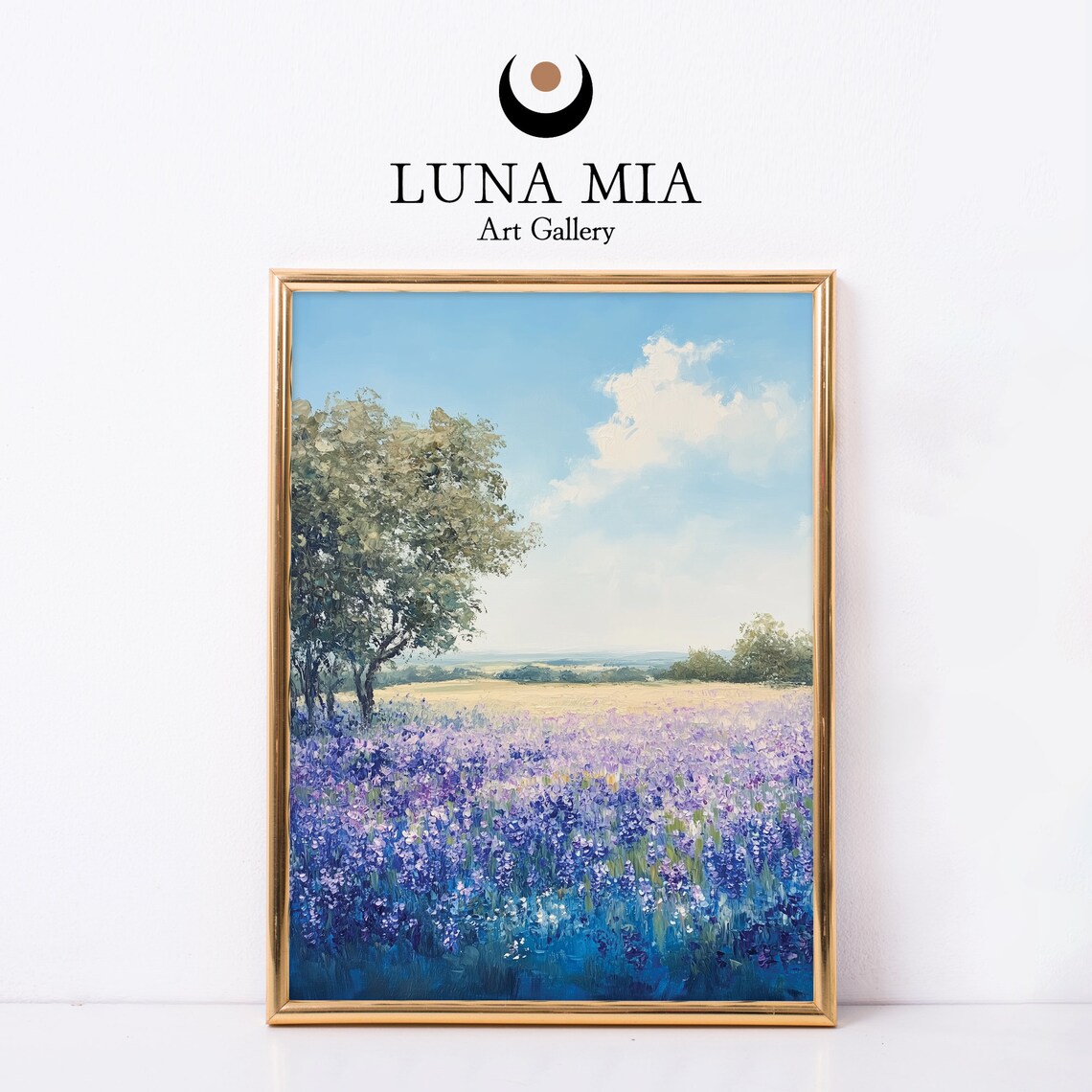 Soothing Lavender Field, Vintage Style Art Print