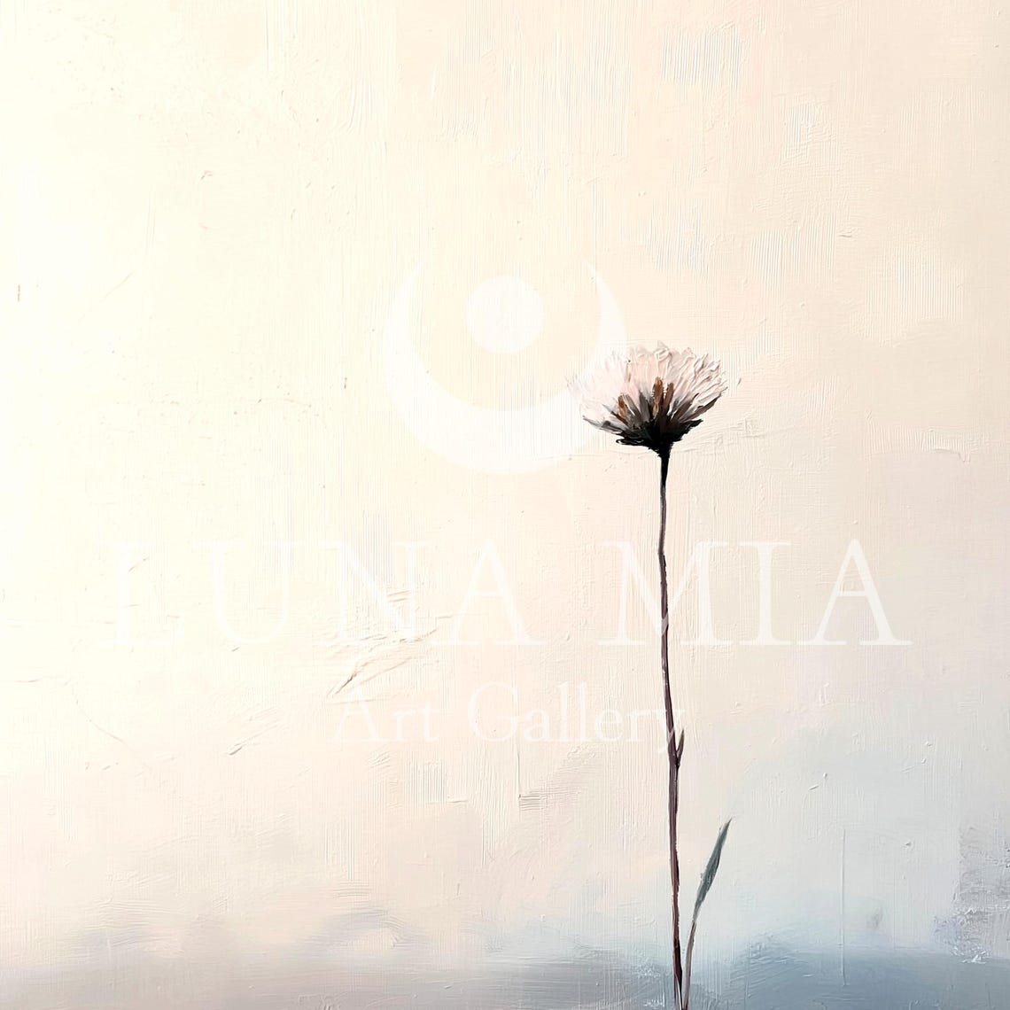 Minimalist Single Wildflower Stem On A Pale Cream Background Poster - Image 5