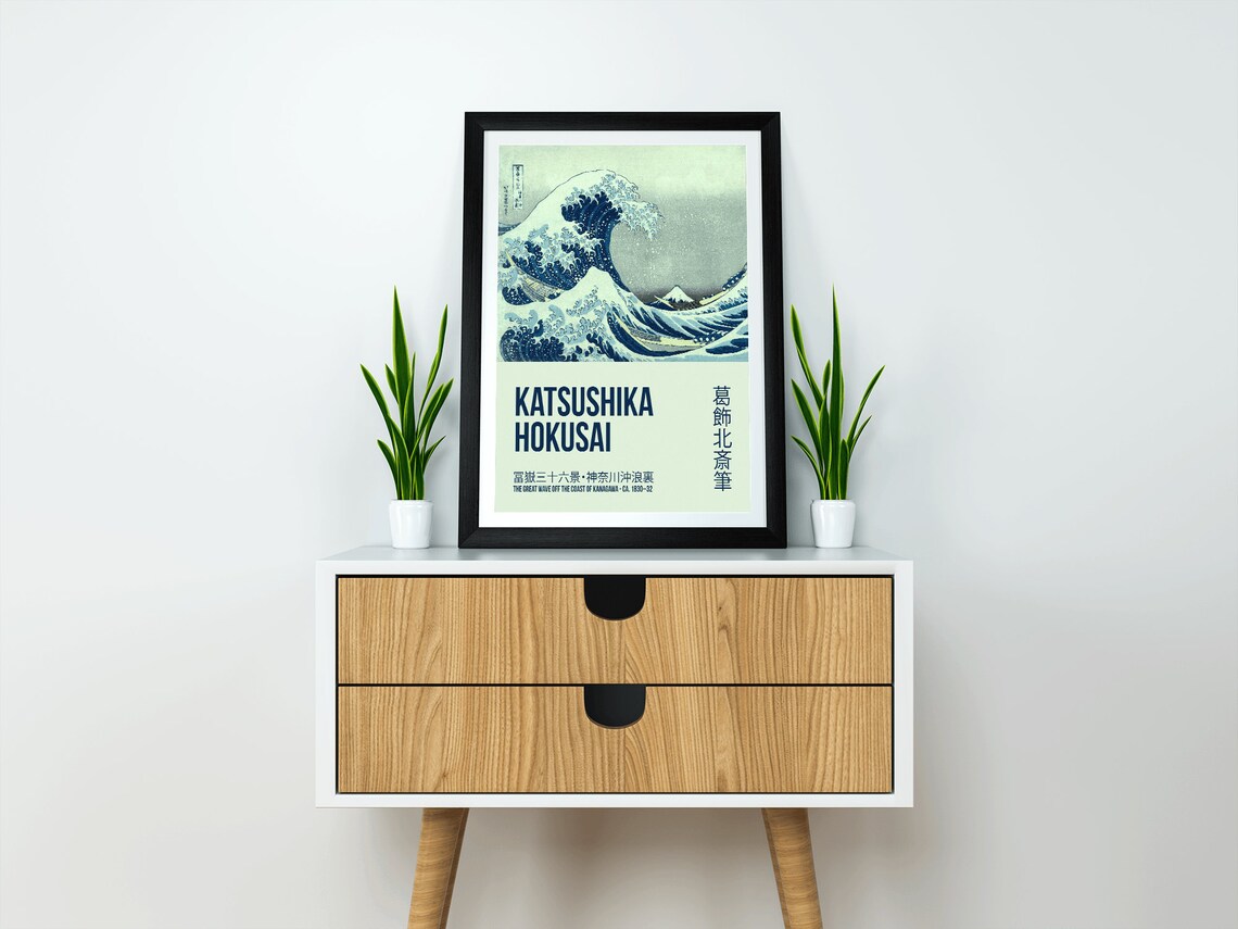 Katsushika Hokusai The Great Wave Exhibition Poster - Image 3