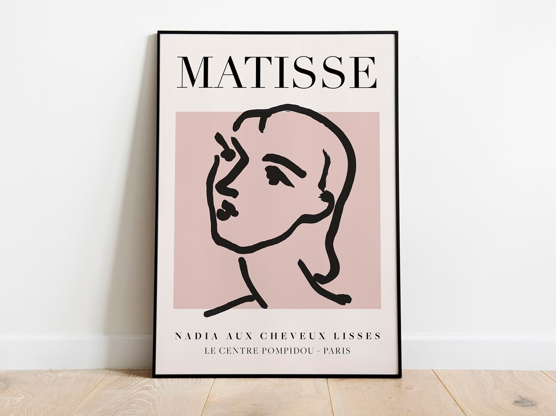 Henri Matisse Nadia Vintage Line Art Poster