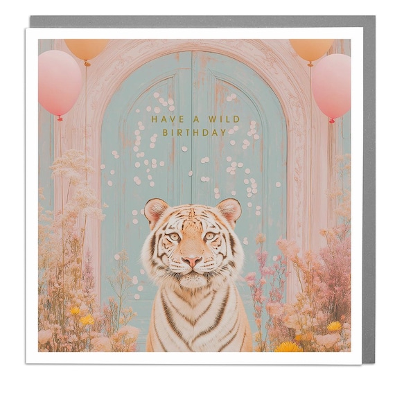 Tiger Happy Birthday Card By Lola Design