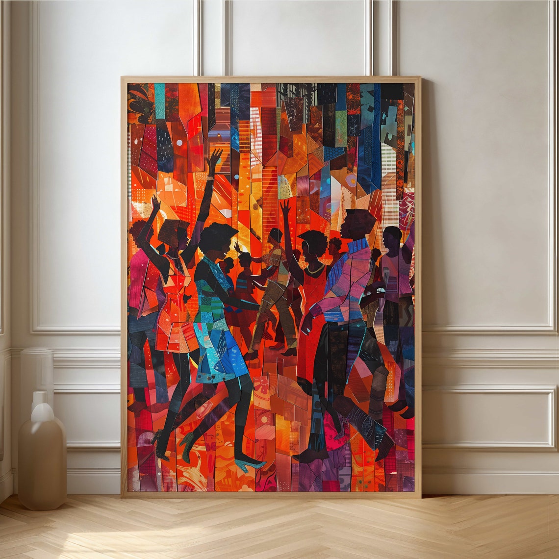 Energetic Urban Dance Poster Colorful Modern Art Wall Decor