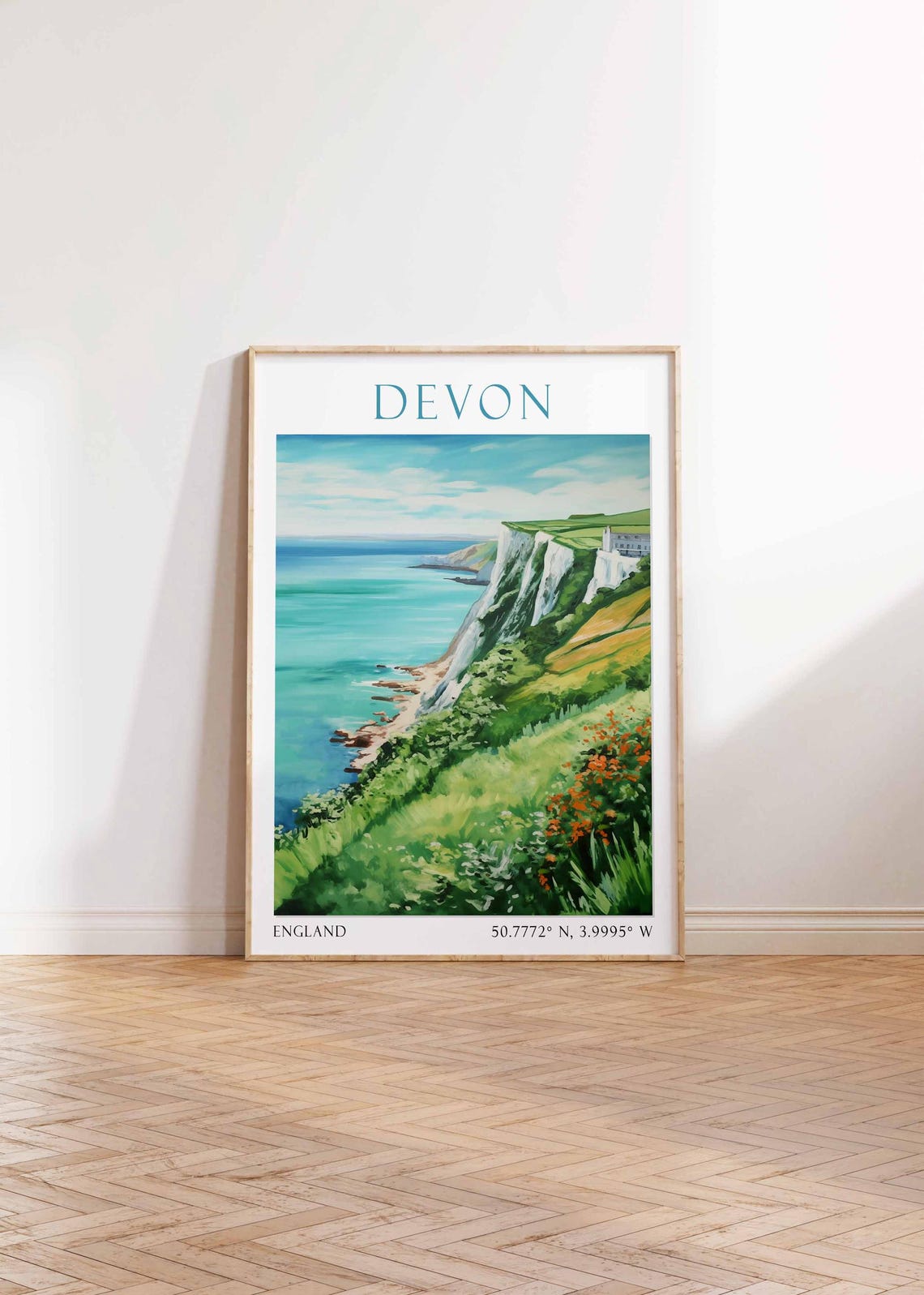 Devon Travel Poster, Devon Decor Gift - Image 4