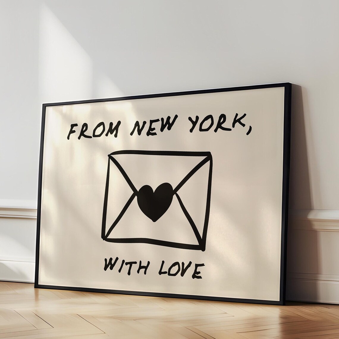 Love Letter Print, Retro NYC Typography Poster