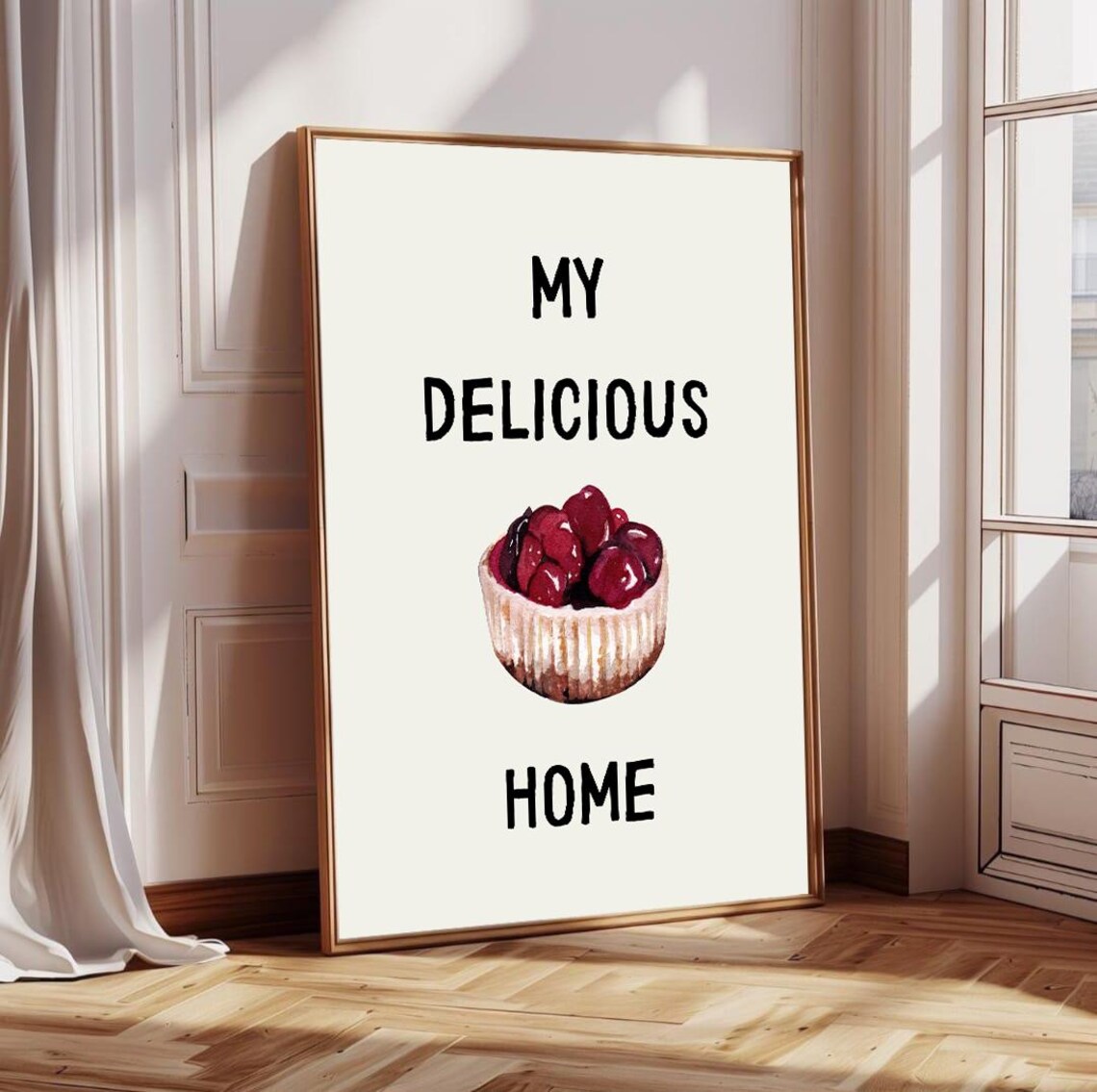 Cake Sale Poster, Italian Kitchen Food Illustration