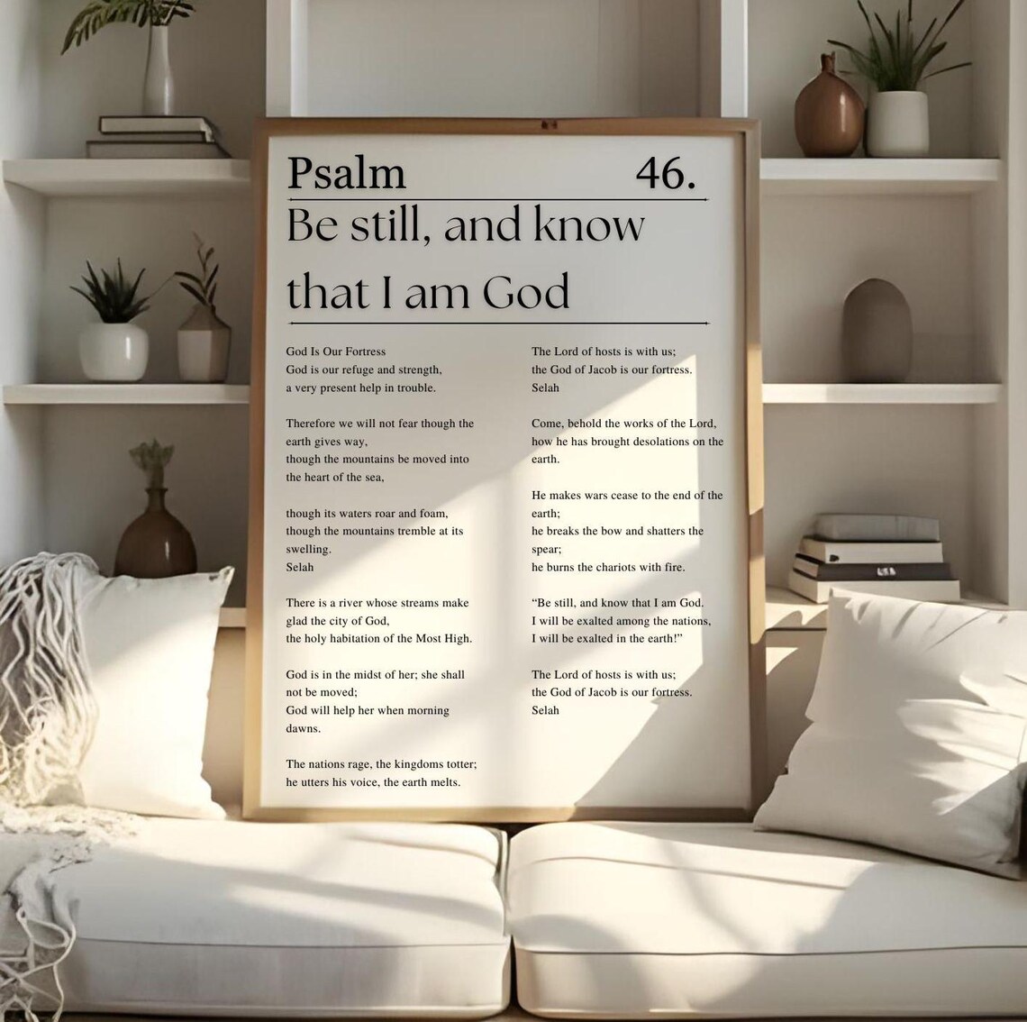 Psalm 46 Be Still And Know That I Am God Scripture Poster Wall Art Print - Image 3