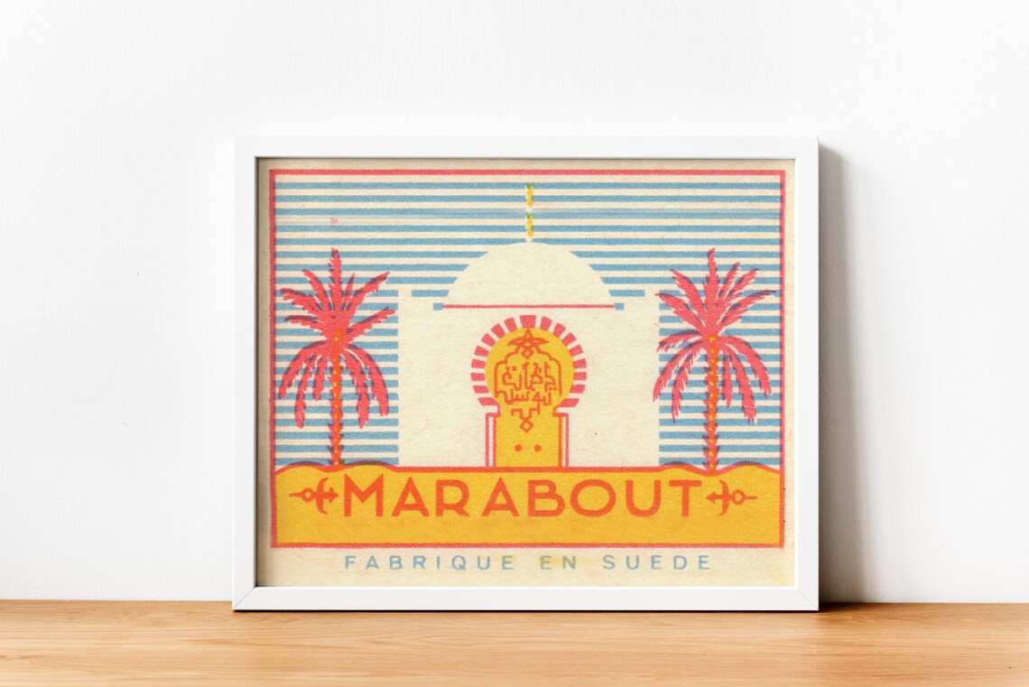 Set Of Six Vintage Ad Reproductions Bold Eclectic Gallery Wall Art - Image 2