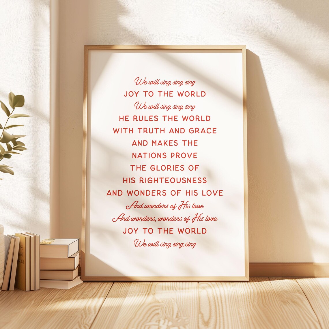 Joy To The World Christmas Lyrics Poster, Christian - Image 4