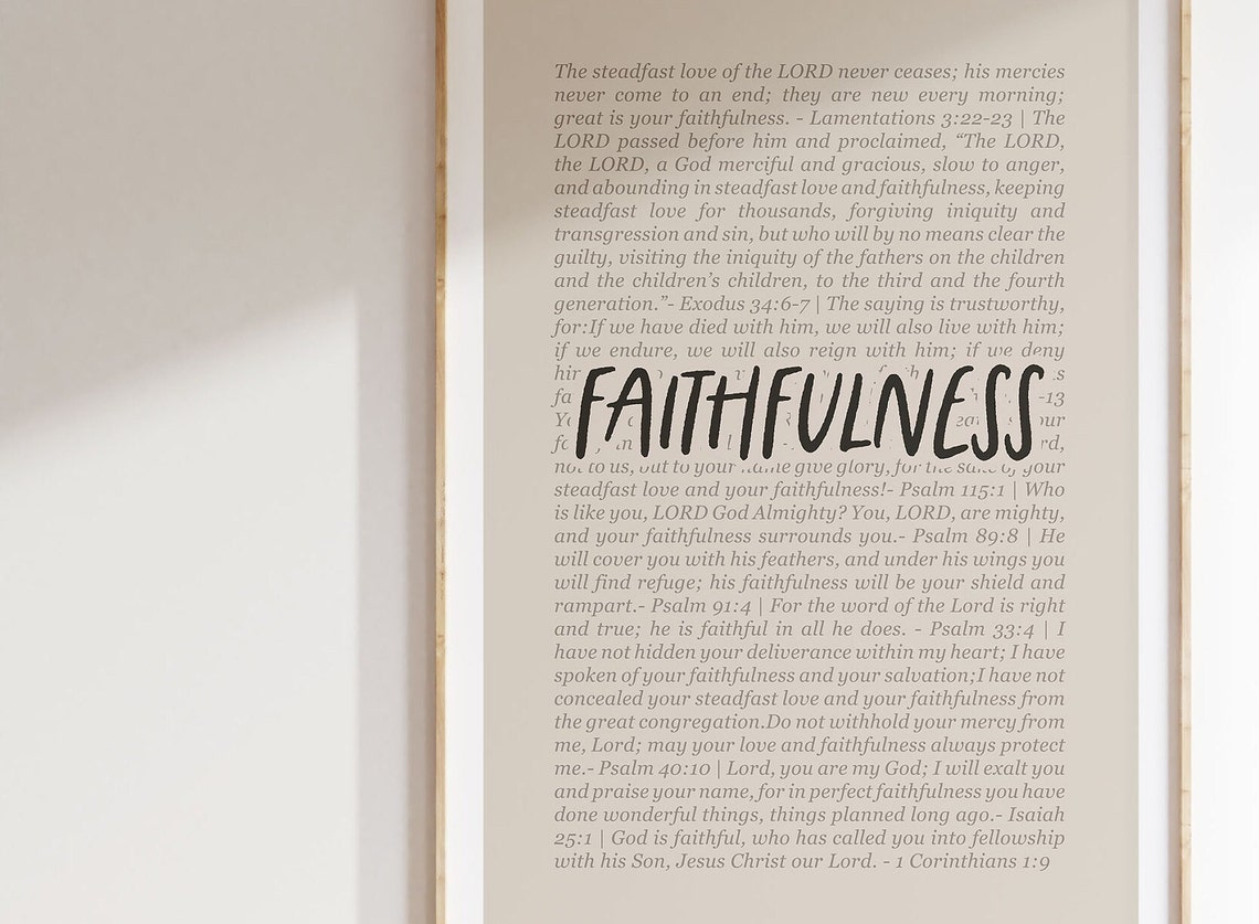 Faithfulness Fruit Of The Spirit Bible Verse Artwork Scripture Christian Poster Nursery Home Decor Instant Print - Image 4