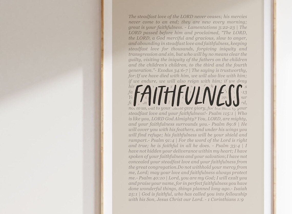 Faithfulness Fruit Of The Spirit Bible Verse Poster Nursery Decor Faith - Image 4