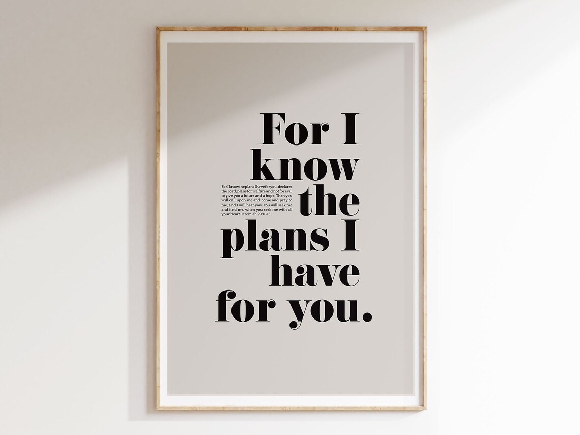 Jeremiah 29:11 Scripture Art, Christian Wall Print - Image 5