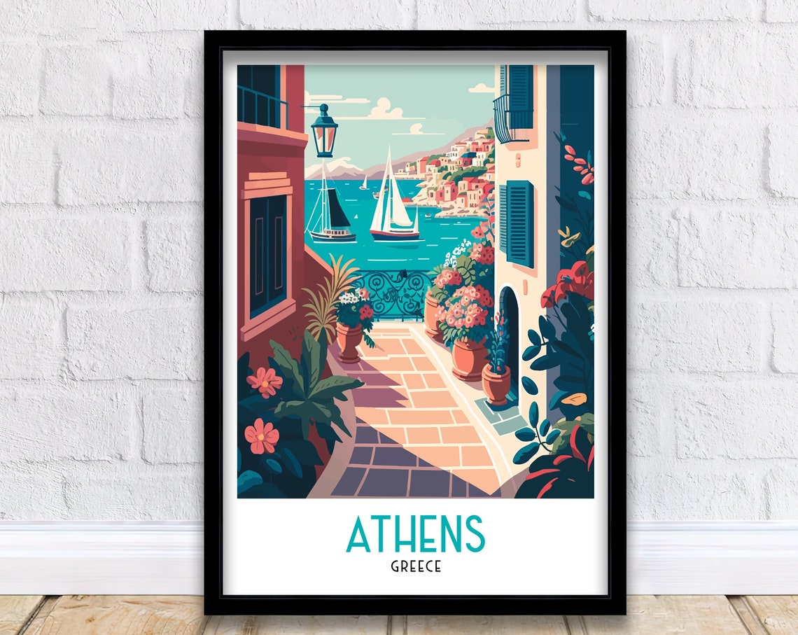 Athens Travel Print Athens Athens Poster Travel Poster Athens Travel Print Greece Athens Wall Art Travel Print Greece Print