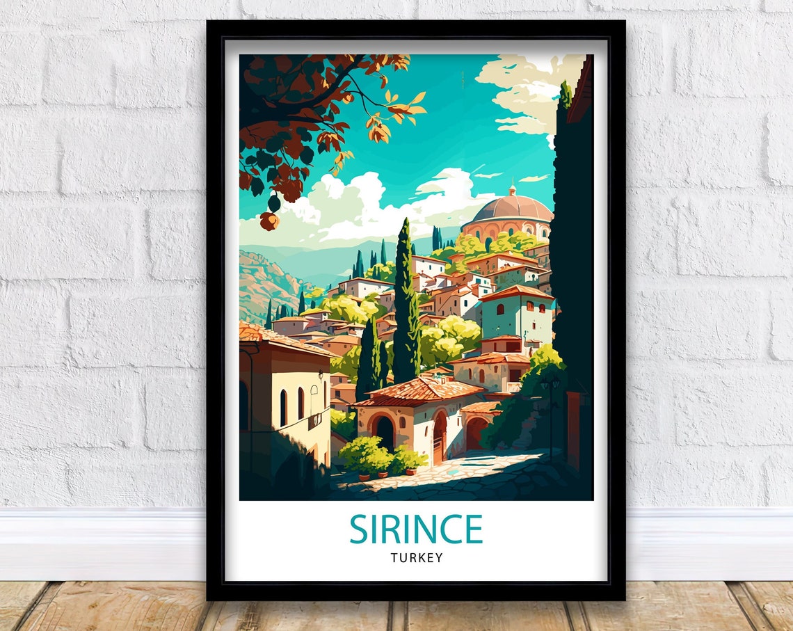 Sirince Turkey Travel Print Sirince Wall Decor Sirince Home Living Decor Sirince Illustration Travel Poster Gift For Sirince Turkey Home