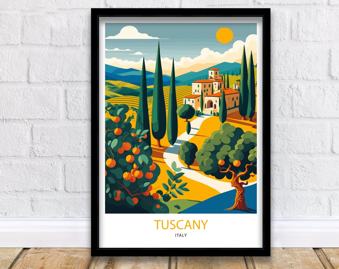 Tuscany Italy Travel Poster
