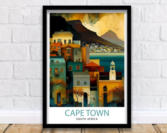 Cape Town South Africa Travel Print Cape Town Wall Decor Cape Town Poster South Africa Travel Prints Cape Town Art Print Cape Town