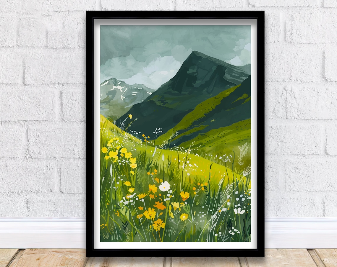 Aonach Mor Scottish Highlands Travel Poster