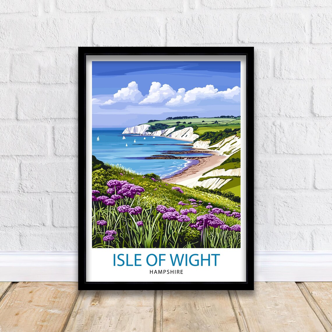 Isle Of Wight England Travel Poster, British Decor