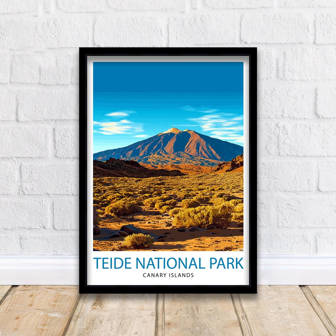 Teide National Park Canary Islands Volcano Mountain Landscape Poster