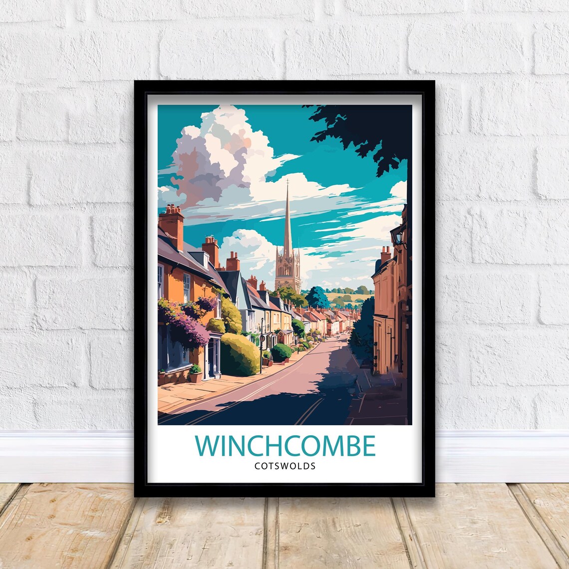 Winchcombe Travel Poster, Cotswolds Landscape