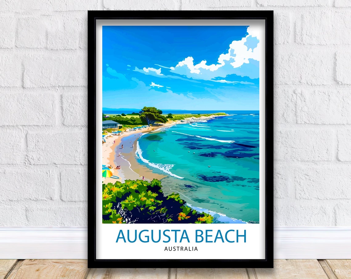 Augusta Beach Australia Turquoise Bay Coastal Surf Art Poster
