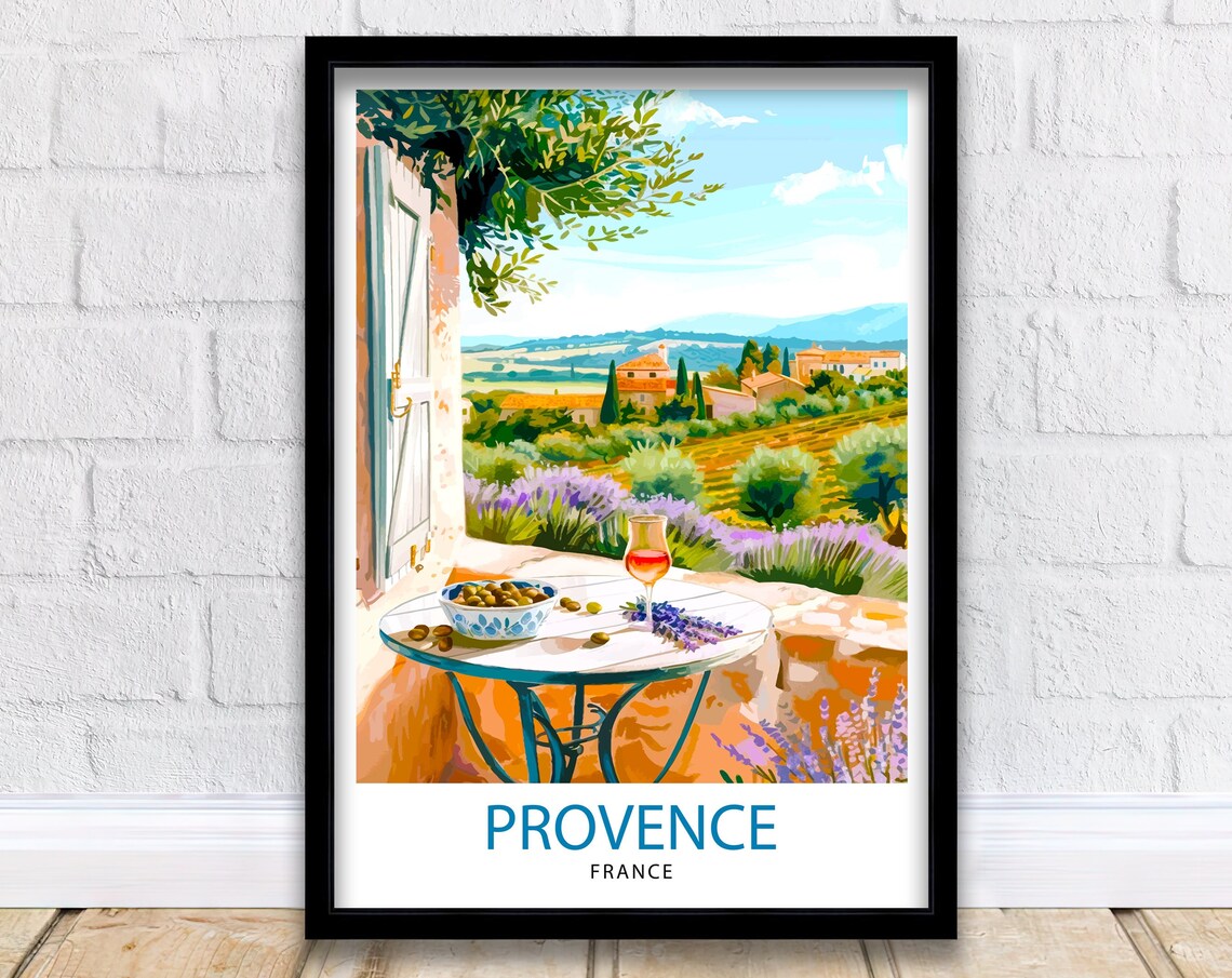 Provence France Travel Print, French Wall Decor