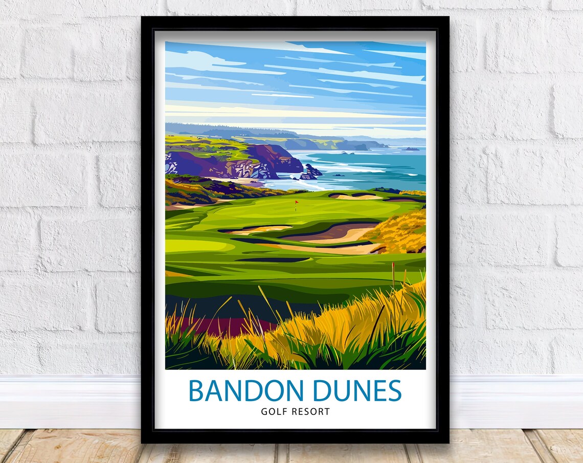 Bandon Dunes Golf Resort Oregon Travel Poster