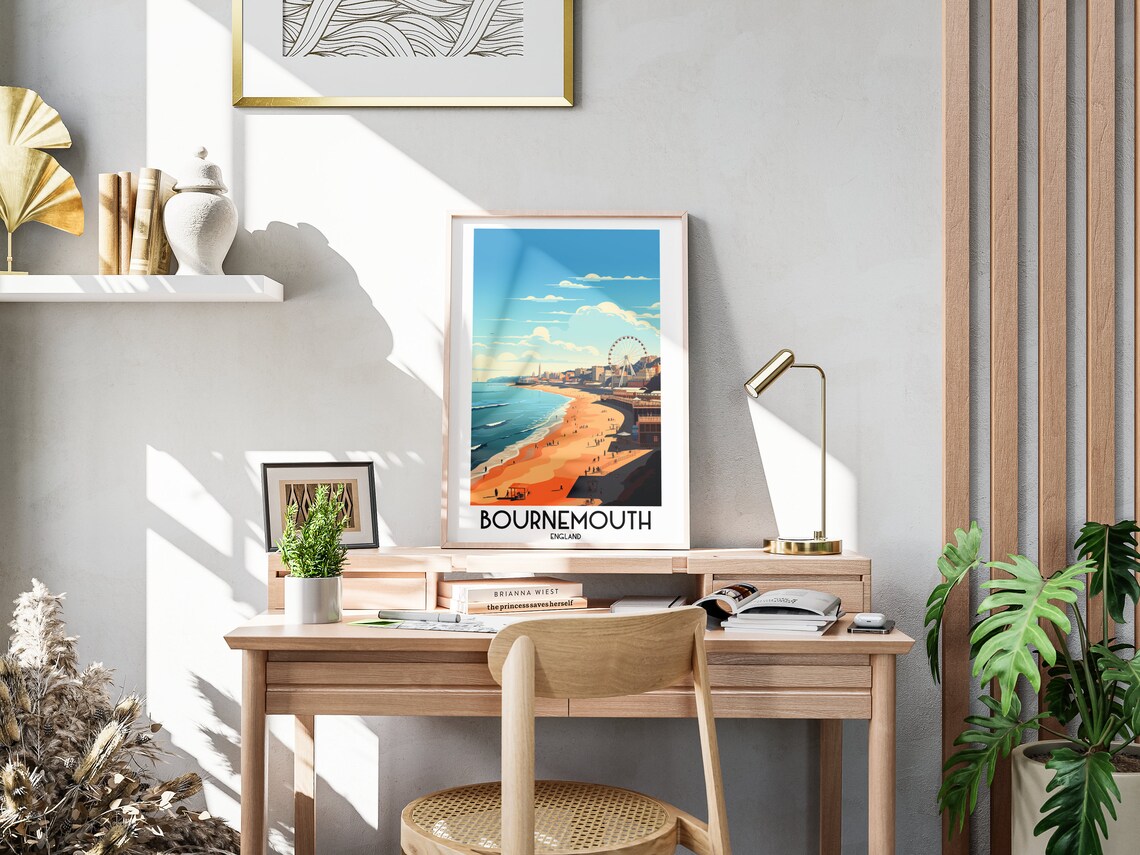 Bournemouth Travel Poster, England Home Decor - Image 3