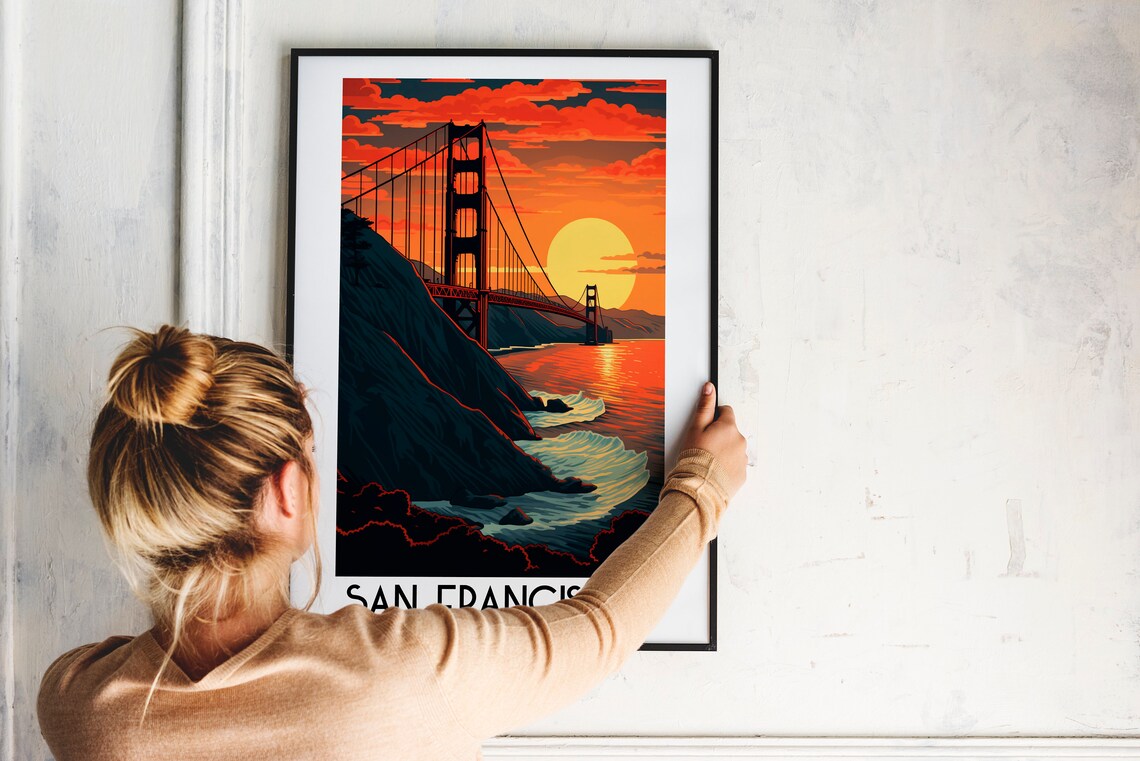 San Francisco Painting Gifts USA Art Print - Image 2